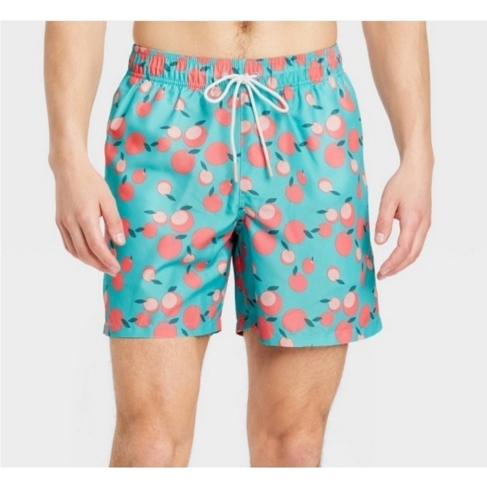 Goodfellow & Co. Grapefruit Patterned Swim Trunks